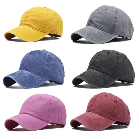 Washed Cotton Pure Color Board Kids Baseball Cap Children Hip Hop Boys Girls Hat Kids Cap Hip Hop Cap ► Photo 1/6