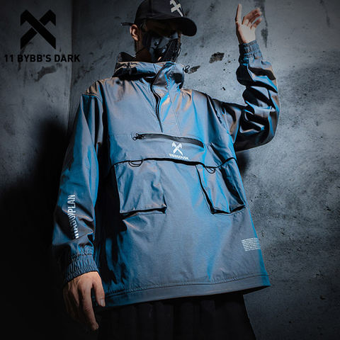 11 BYBB'S DARK Reflective Cargo Jacket Coats Streetwear Tactical Function Pullover Harajuku Multi-pocket Hoody Windbreaker Coats ► Photo 1/6