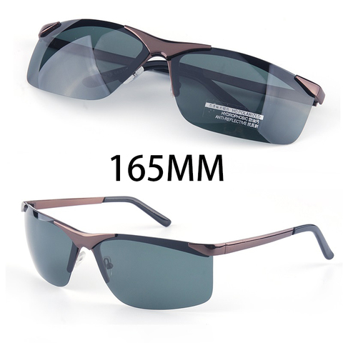 Vazrobe Oversized Sunglasses Men Polarized 165mm Rimless Sun Glasses for Man Wide Head Big Frame Driving Sports Style ► Photo 1/6