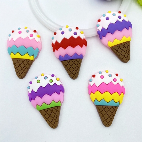 30pcs Lovely PVC ice cream jelly flexible glue Flat back  DIY  Scrapbook Embellishment Phone Craft Decoration C03 ► Photo 1/6