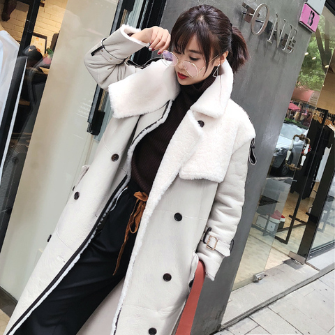 Fashion High Quality Genuine Women's Winter Sheepskin Coat Female Jacket Soft Warm Wool Women's Fur Coats Ropa Para Mujer Zjt514 ► Photo 1/6