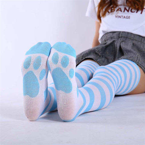 Cat-pad Socks New Socks Casual Cotton Thigh High Over Knee Acrylic High Socks Girls Womens Female Long Knee Sock 70 CM ► Photo 1/6