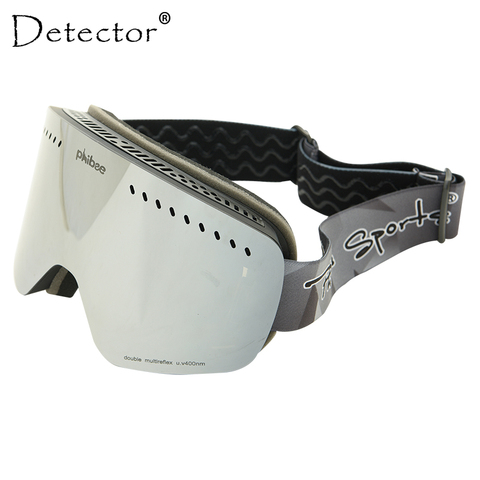 Detector UV400 Ski Goggles Anti-fog Double Lens Men Skateboard Snowboard Snow Glasses Snowmobile Skiing Women Winter Sunglasses ► Photo 1/6