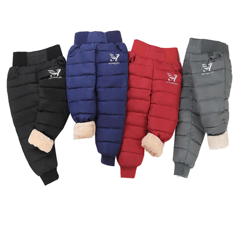 Girls Boys Warm Down Pants 2022 Winter Children High Quality Down Pants Teens Boy Girl Down Trousers Kids Ski Down Padded Pants ► Photo 1/6