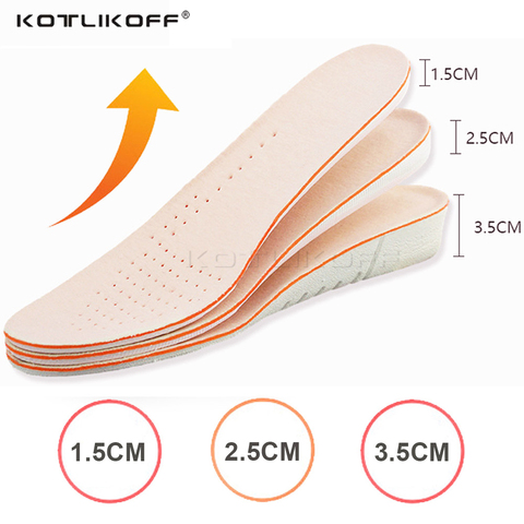 1.5/2.5/3.5cm Height Increase Insole for shoes women man height increasing shoes pad Inserts Care Foot Pads Comfortable soles ► Photo 1/6