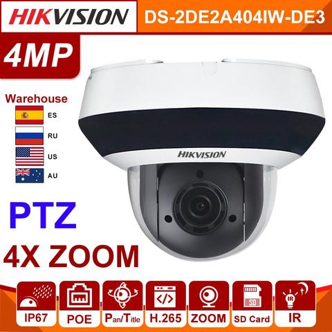 Original Hikvision IP Camera 4MP PTZ DS-2DE2A404IW-DE3 Updateable 2.8-12mm 4x Zoom POE H.265 CCTV Video Surveillance security ► Photo 1/3