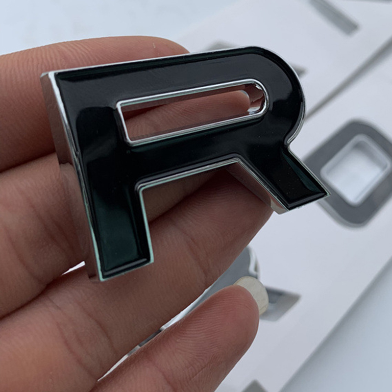 Black/Chrome QUATTRO Emblem Badge Letters For Trunk Hood Door Car