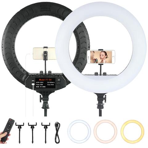 fosoto FT-54 21 Inch Ring Light LED Photographic Lamp Lighting  With Remote USB Port For Camera Phone Makeup Video Youtube ► Photo 1/6