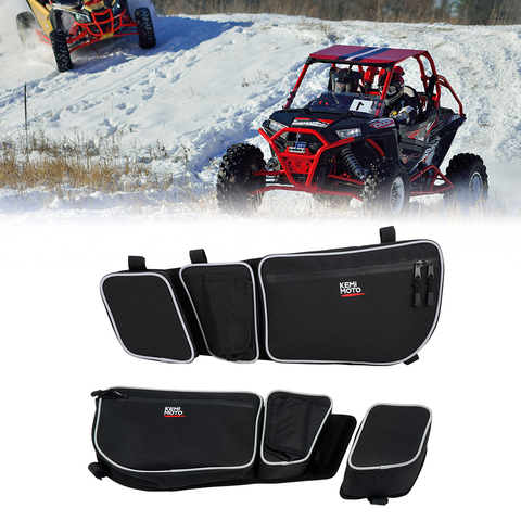 KEMIMOTO UTV Side Storage Bag Passengerand Driver Side Door Bags Knee Pad for Can Am Maverick X3 Max R Turbo DPS 4x4 2017 2022 ► Photo 1/6