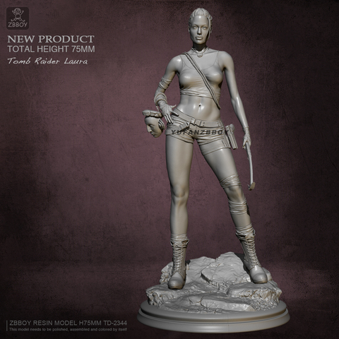 75mm Resin Model Kits Tomb Raider Lara self-assembled TD-2344 ► Photo 1/5