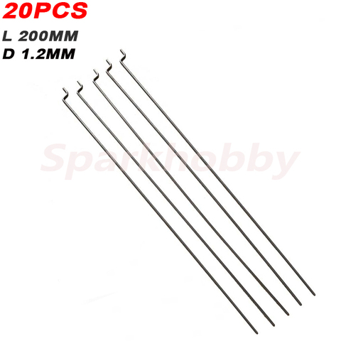 20PCS Sparkhobby Z-type Steering Gear Lever Diameter 1.2mm Length 20cm Stainless Steel Pull Rod Servo Lever for RC Airplane part ► Photo 1/6