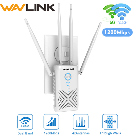 AC1200 WiFi Repeater Router Access Point  1200Mbps Wireless WiFi Range Extender 2.4G&5GHz Full Coverage WiFi Signal Amplifier ► Photo 1/6