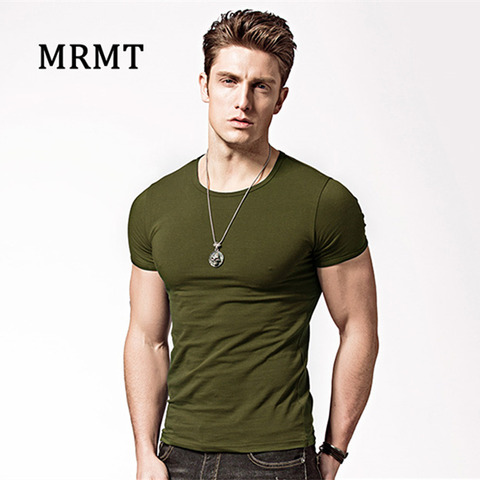 Tight cultivate one's morality t-shirts v-neck collar pure color T-shirt man Render vest male Sapphire v-neck ► Photo 1/6