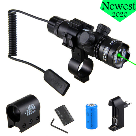 Powerful Tactical Green /Red Dot Laser Sight Rail Barrel Scope Mount Remote Pressure Switch for Picatinny Rifle Hunting ► Photo 1/6