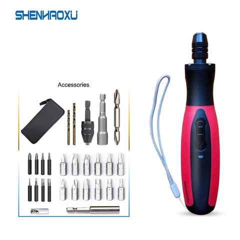 Electric Screwdriver Cordless 2000mAh Rechargeable Battery Power tools set manual and automatic integrated LED Repair Tools ► Photo 1/6