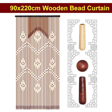 Handmade Wooden Blinds 31 Lines Wooden Sticks Beads Curtain Doorway Blinds Fly Screen Door Curtain Gate Divider Sheer ► Photo 1/1