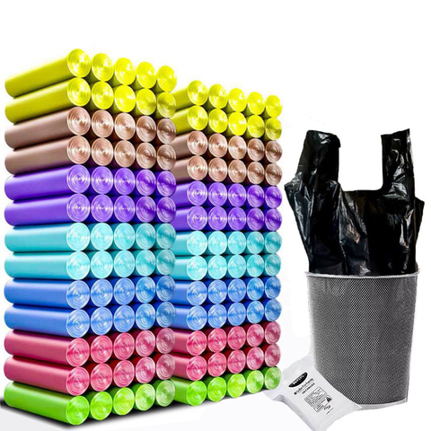 garbage bags disposable trash bags big waste bag trash can waste bin storage box holder trash bin kitchen home convenient ► Photo 1/6