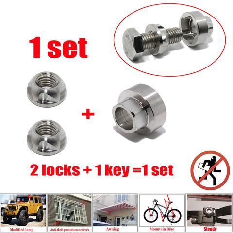 Nut Security Anti Theft Screws Nuts M6 M8 M10 M12 M14nut Stainless Steel led nut Mountain Bike Awning Car Accessories LED Lights ► Photo 1/6