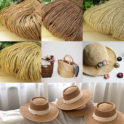 500g Summer Raffia Yarn Crochet Natural Paper Straw Threads Handcrafts For DIY Knitting Hat Handbag Purse Basket Rattan Material ► Photo 1/6