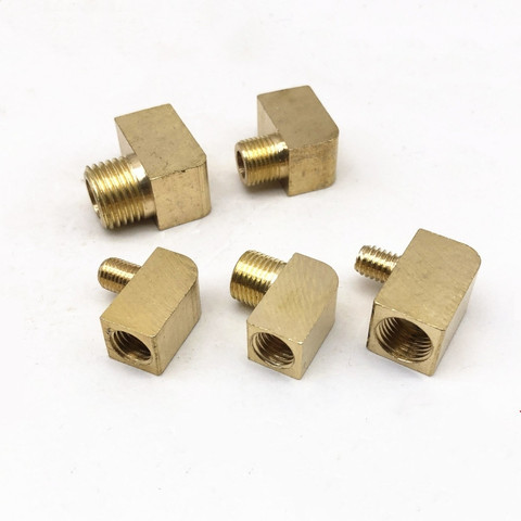 M6 M8 M10 Metric Female To Male Brass Elbow 90 Degree Pipe Tube Fitting Ferrule Connector Machine Tool Fittings ► Photo 1/2