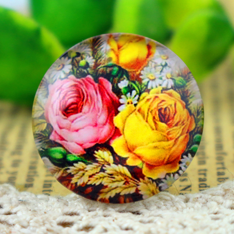 New Fashion  5pcs/Lot 25mm  Handmade Photo Glass Cabochons ► Photo 1/2