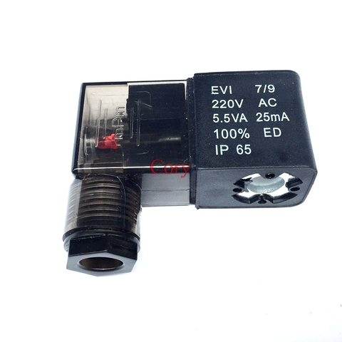 1PC For 4V210-06/08 4V220-06/08 4V230C 2P025-06/08 2V025-06/08 3V1-06 plug type DC 12V/24V AC 110V/220V valve solenoid coil ► Photo 1/3