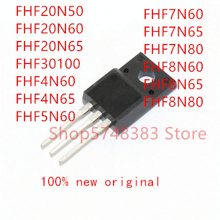 10PCS FHF20N50 FHF20N60 FHF20N65 FHF30100 FHF4N60 FHF4N65 FHF5N60 FHF7N60 FHF7N65 FHF7N80 FHF8N60 FHF8N65 FHF8N80 TO-220F ► Photo 1/1