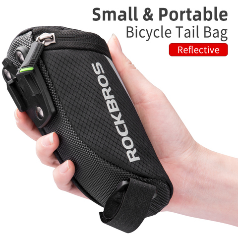 ROCKBROS Bike Bag Portable Reflective Saddle Bag Tail Seatpost Nylon Bicycle Bag MTB Road Bike Bag Panniers Bicycle Accessories ► Photo 1/6