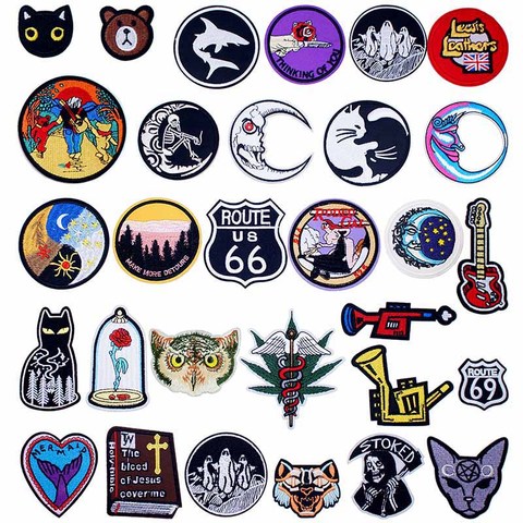 Good Night Iron On Patches Badges for Sew Seam Tailoring Clothes Suits of Coat Jacket Trousers T-shirt Pants Ornament Apparel ► Photo 1/6