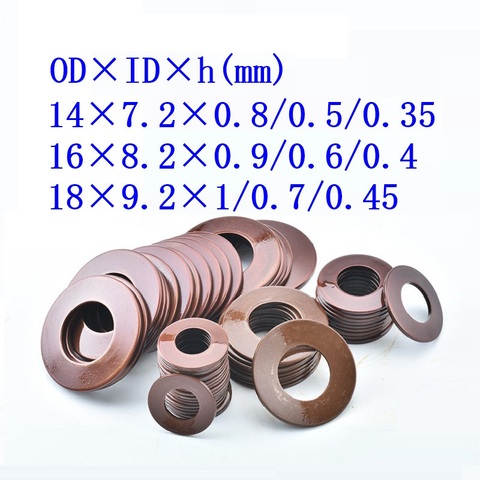 20pcs 60Si2MnA Belleville Compression Spring Washer Disc Spring Outer Dia 14/16/18mm Inner Dia 7.2-9.2mm Thickness 0.35-1mm ► Photo 1/5