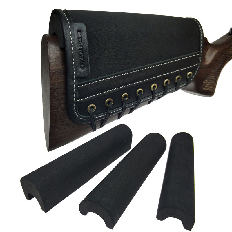 Hunting Rifle Gun Buttstock Leather Shotgun Cheek Rest Shoulder