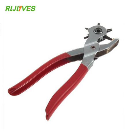 5 Hole Size Household Belt Hole Puncher Leather Punchers Tools Leathercraft Punching Machine Hand Pliers Tool Sewing Crafts ► Photo 1/4