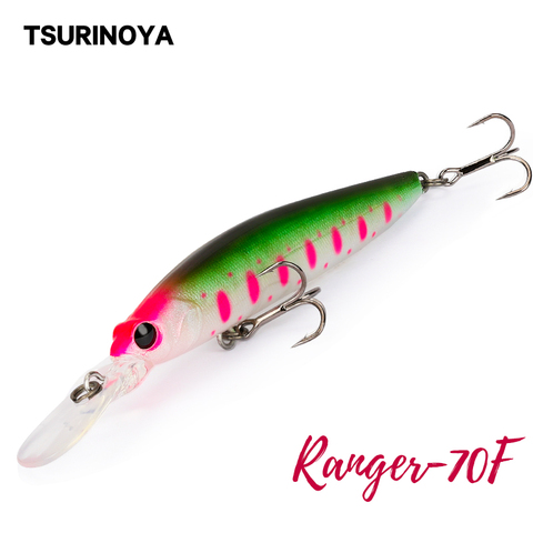 TSURINOYA Floating Minnow DW68 70F Fishing Lure 70mm 5.2g Ranger Profession Hard Lure Jerkbait Crankbaits Swimbait Wobblers Bait ► Photo 1/6