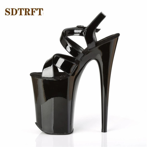 SDTRFT zapatos mujer 9 inch Fetish Sandals 23cm thin heels Pumps platform women Walking Show Artifact Model high-heeled Shoes ► Photo 1/6