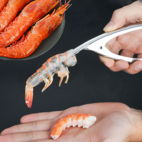 Shrimp Peeler Prawn Shrimp Peeling Plier Deveiners Stainless Steel Kitchen Shrimp Stripping Peelers Peel Fishing Seafood Tools ► Photo 1/6