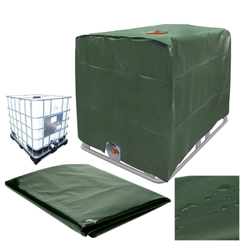 Green 1000 liters IBC container aluminum foil waterproof and dustproof cover rainwater tank Oxford cloth UV protection cover ► Photo 1/5