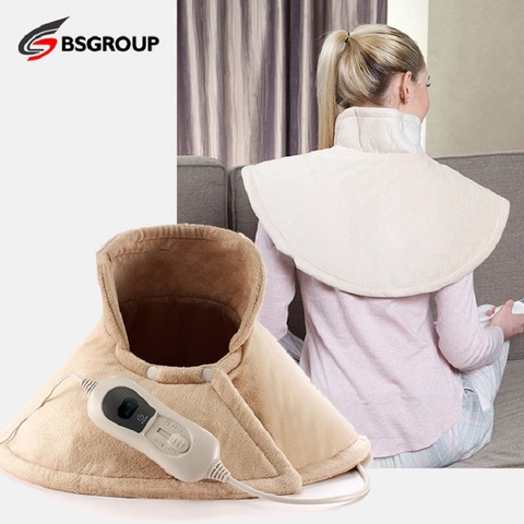 220V - 240V 100W 60*62CM Winter Electric Neck and Shoulder Warmer Wrap Heating Pad Third Gear Temperature Controller LED EU Plug ► Photo 1/6