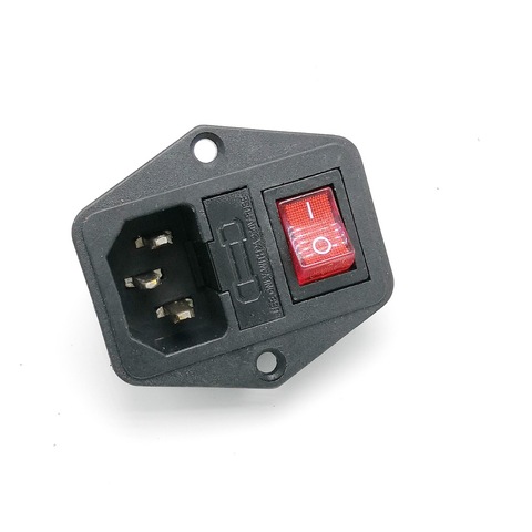 15A/250V 3pin AC power socket with Power Rocker Switch Fuse holder ► Photo 1/6