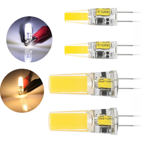 G4 3W 6W LED Silicone COB No Flickering Strobe Light Bulb Replace Halogen 30W 60W Chandelier Lamps AC/DC 12V Warm / Cold White ► Photo 1/6