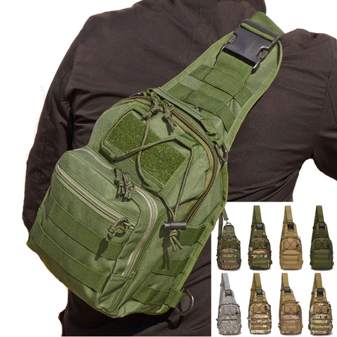 Military Tactical Shoulder Bag Sling Backpack Army Camping Hiking Bag Outdoor Sports Chest Bag Travel Trekking Hunting Backpack ► Photo 1/6