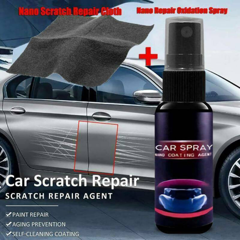 New Arrival 1pc Nano Car Scratch Remover Cloth & Repairing Spray Coat Oxidation Liquid Set for Car Paint Care ► Photo 1/6