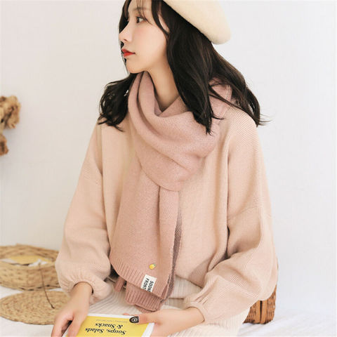 Fashion Winter Scarf For Women High Quality Warm Scarf Cashmere Long Wrap Shawl Plaid Knit Pashmina ► Photo 1/6