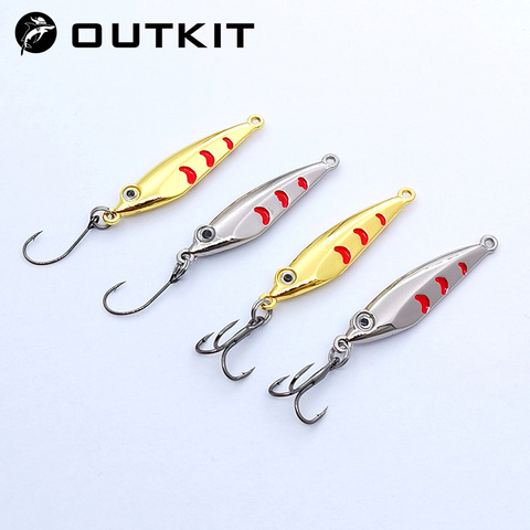 NEW Mini fishing Lure 3CM 4CM 3g 5g spoon metal lures spinnerbsit Minnow small fish Single Hook jig Stream Trout baits pesca hot ► Photo 1/6