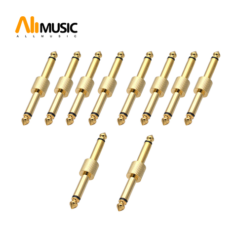 10Pcs 6.35mm guitar effect pedal connector Audio adaptors connecting jack gold/Silver guitar pedal connector ► Photo 1/5