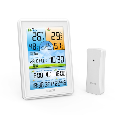 Weather Station Wireless Outdoor hygrometer digital Thermometer mmHg Barometer Digital Hygrometer Alarm Weather Forecast ► Photo 1/6
