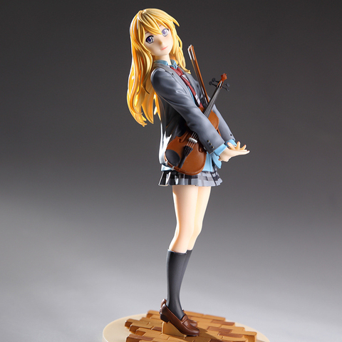 Anime Your Lie in April Miyazono Kaori Violin Girl Cute Standing PVC Action Figure Cartoon Doll 20cm ► Photo 1/6