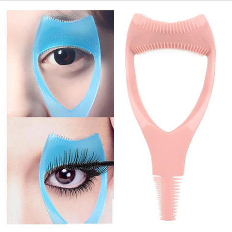Eyelash Tools 3 in 1 Makeup Mascara Shield Guard Curler Applicator Comb Guide Card Makeup Tool Beauty Cosmetic Tool Dropship ► Photo 1/6