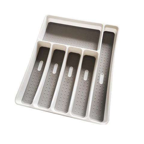 Kitchen Organizer Cutlery Drawer Tray Utensil Tableware Separation Storage Box Container Plastic Rack Holder for Spoon Fork Knif ► Photo 1/6