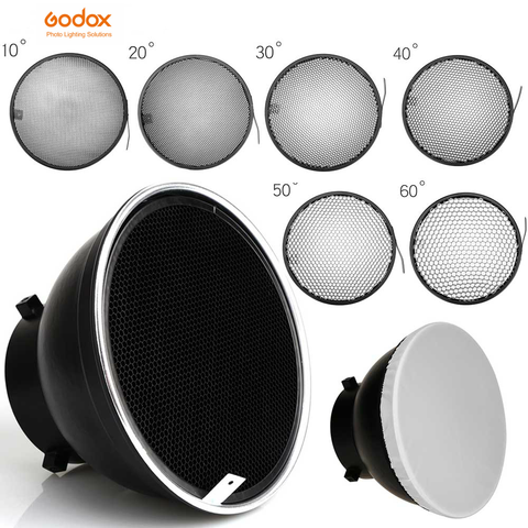 7inch 18cm Standard Reflector Diffuser with 10/20/30/40/50/60 Degree Honeycomb Grid for Bowens Mount Studio Light Strobe Flash ► Photo 1/6