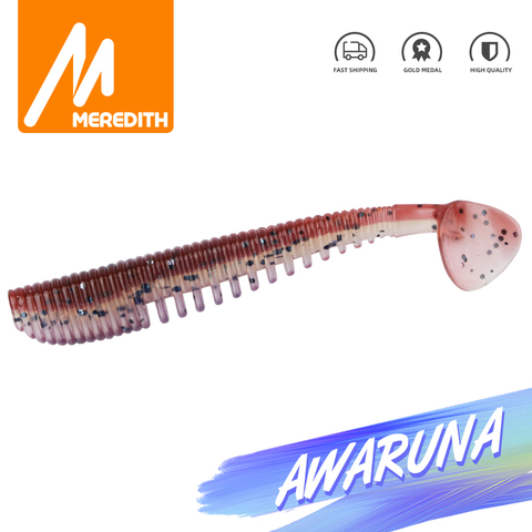 MEREDITH Awaruna Fishing Lure 80mm 10pcs 3.2g Artificial Baits Wobblers Soft Lures Shad Carp Silicone Baits ► Photo 1/6